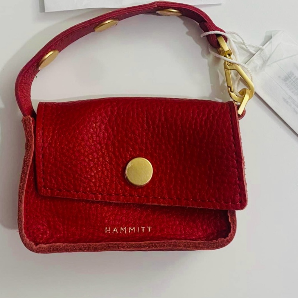 Hammitt ornament card holder wallet mini winter cherry nwt purse charm sold out